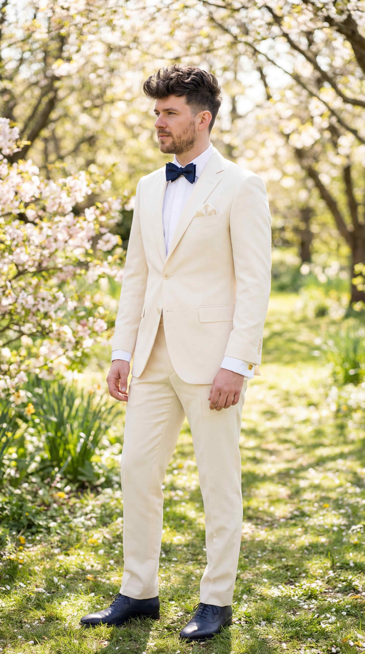 Cream Formal Men Outfit