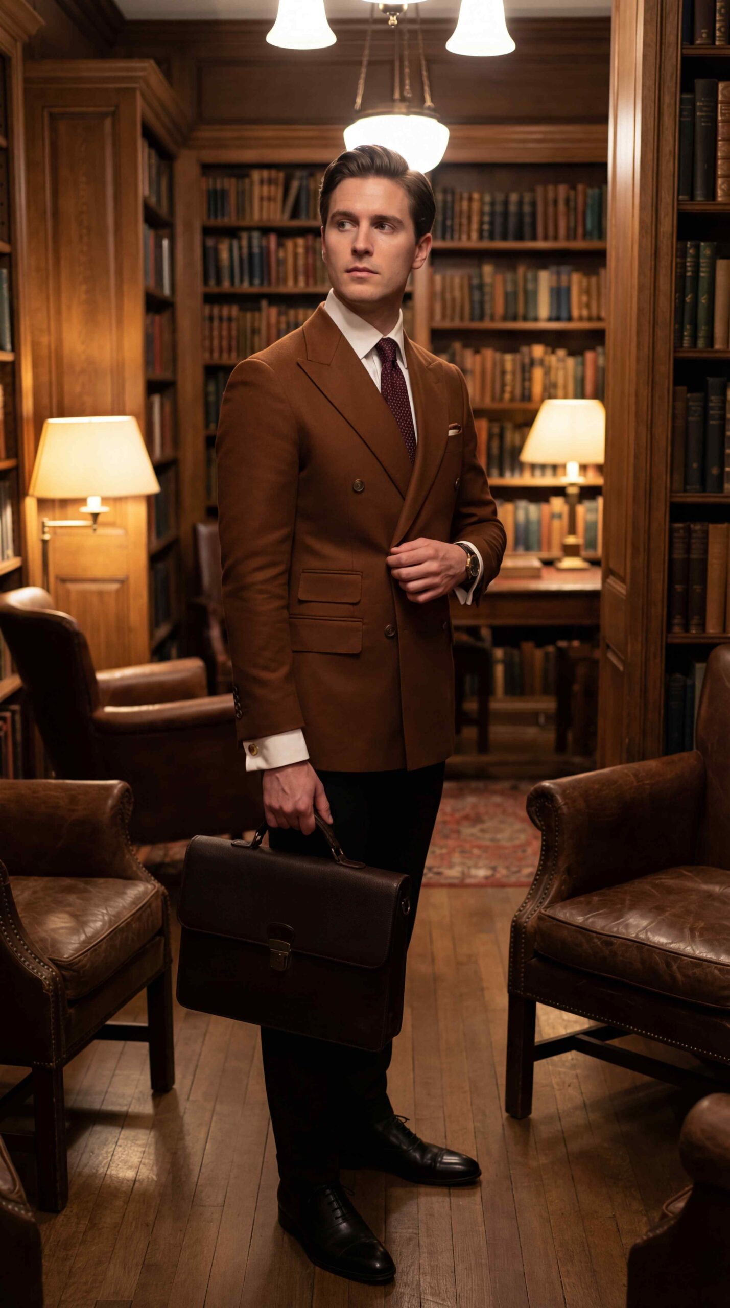 Brown Semi Formal Men Outfit