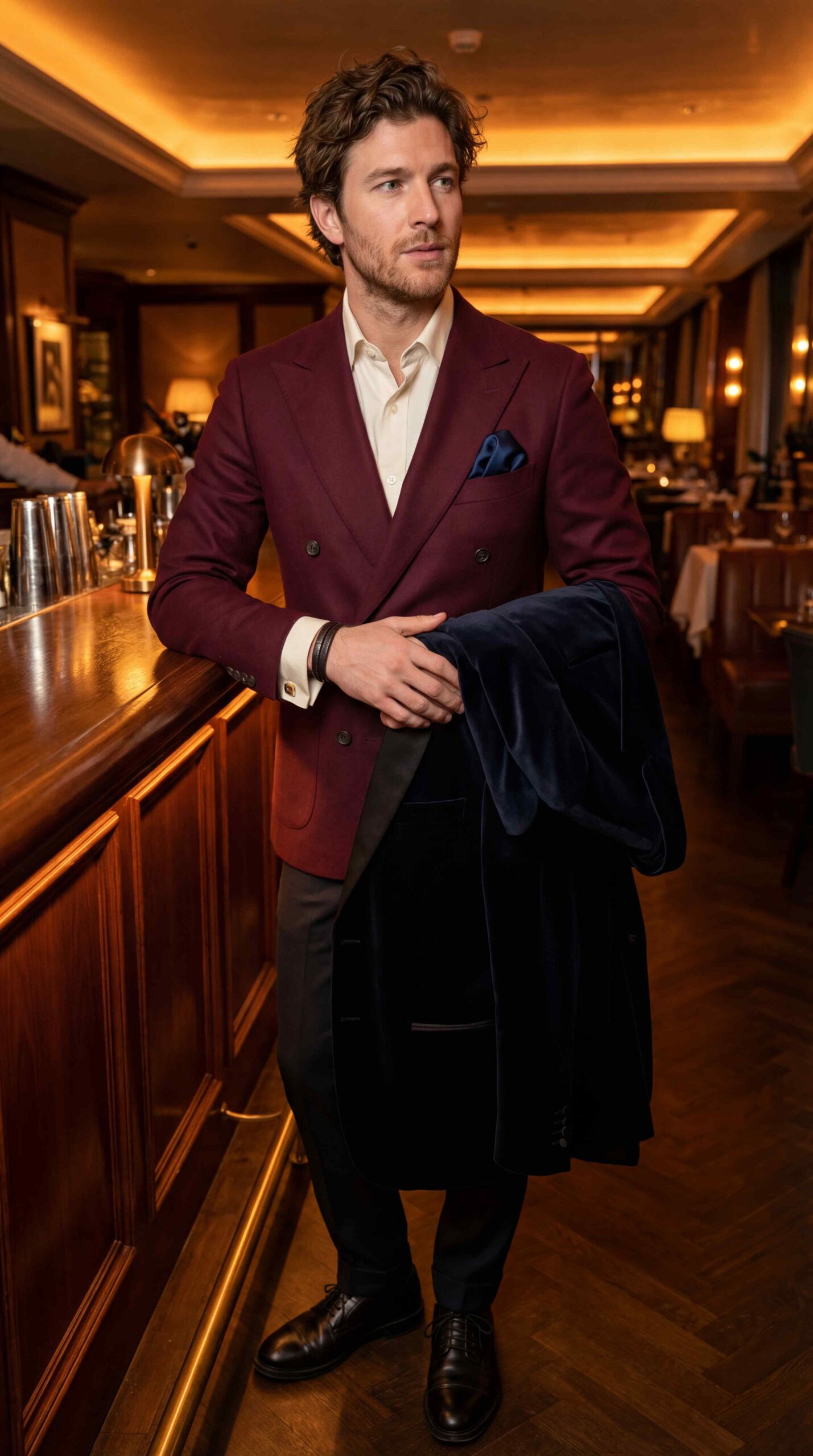 Burgundy Semi Formal Men Outfit