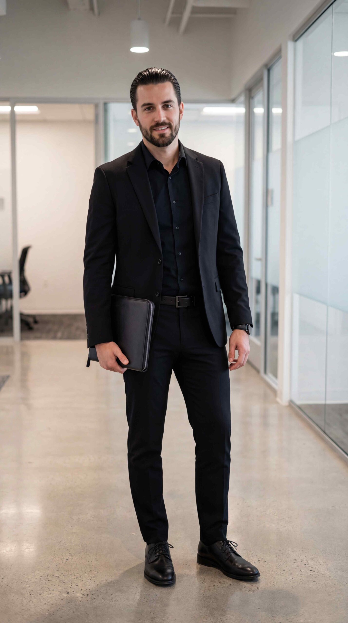 Smart Casual All Black Outfit Men