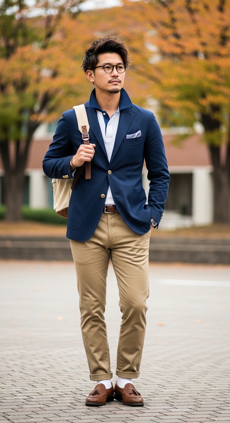 Preppy Campus Style