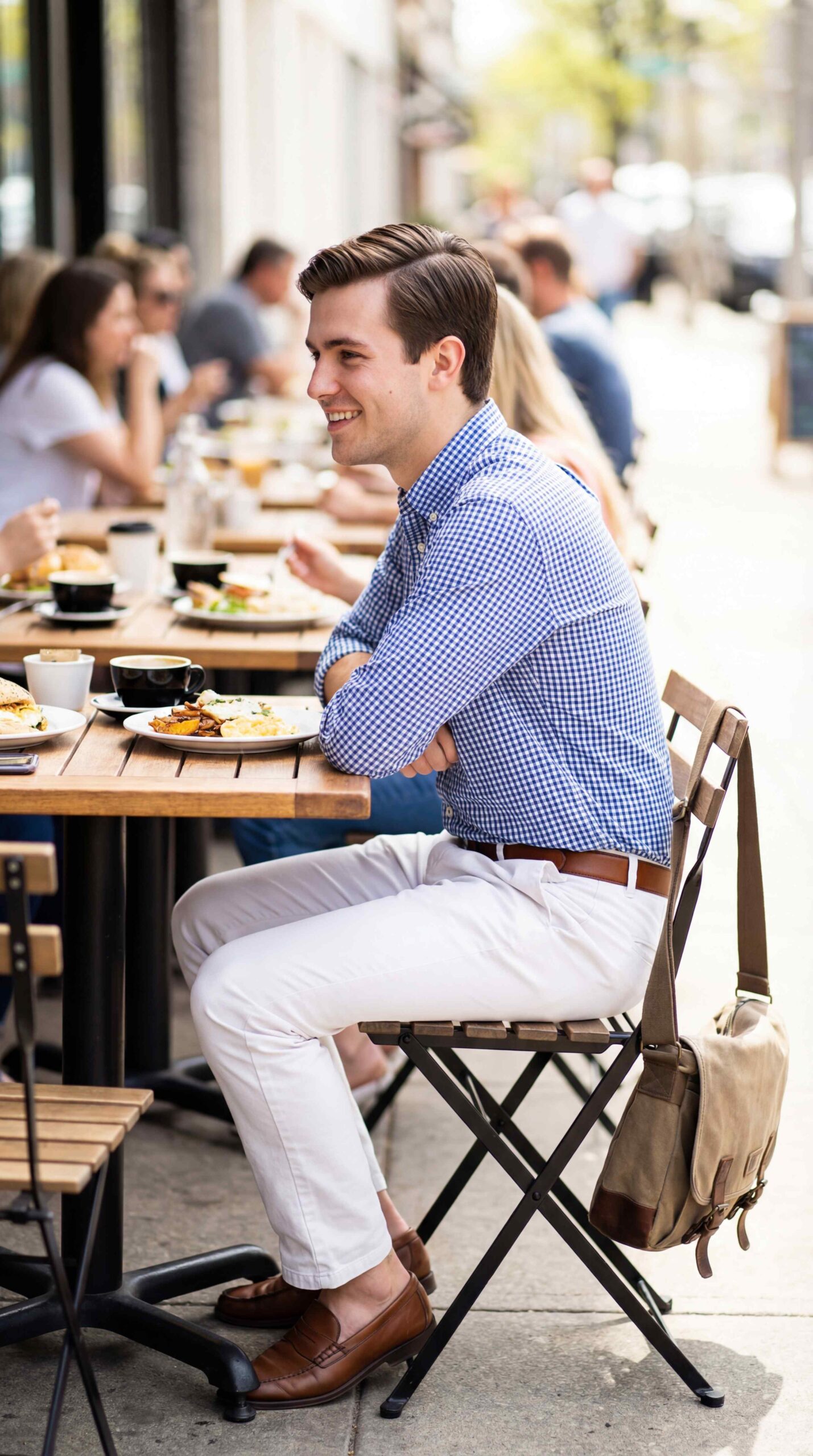 Blue Check Shirt Brunch
