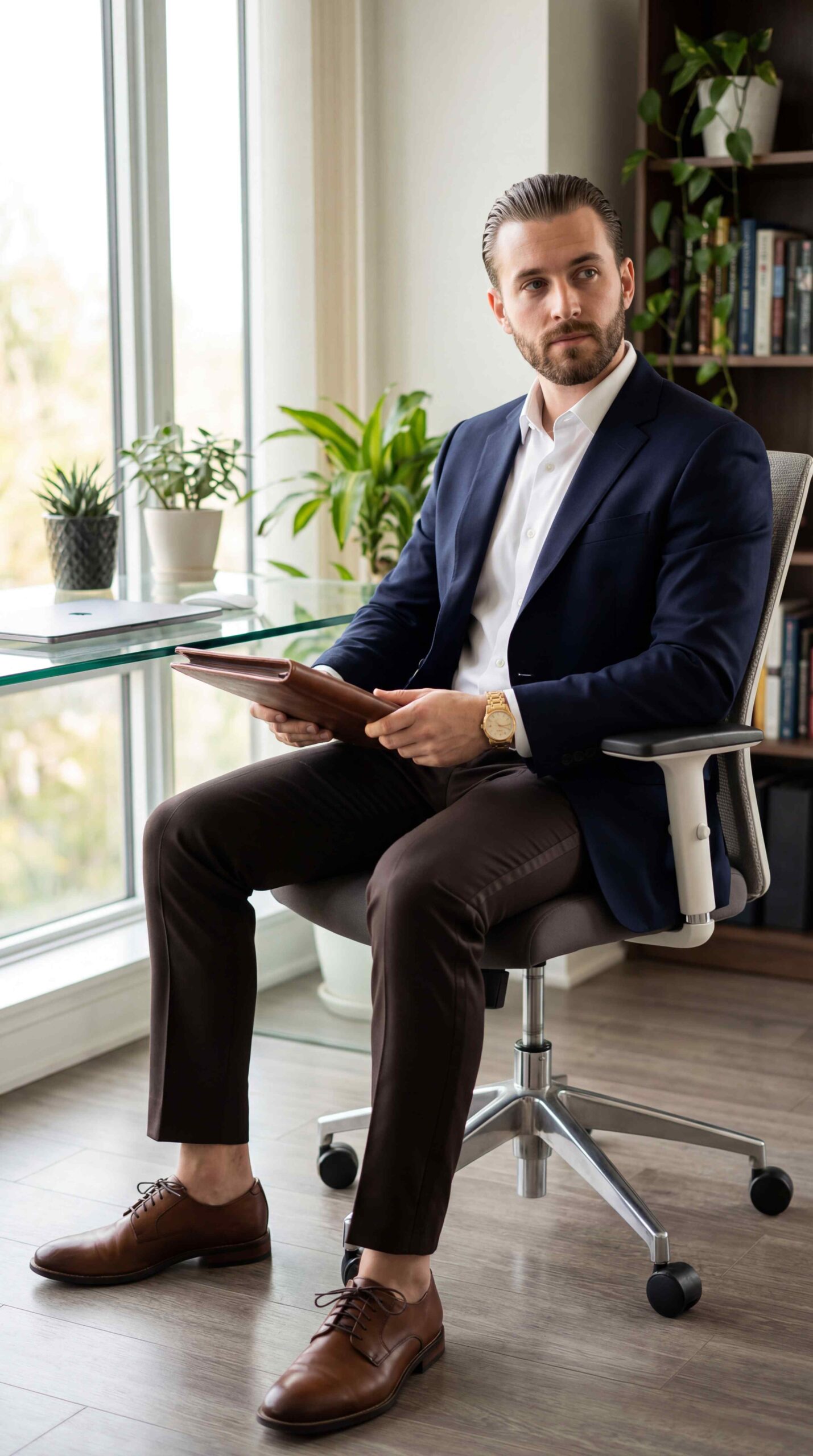 Brown Suit Pants Formal