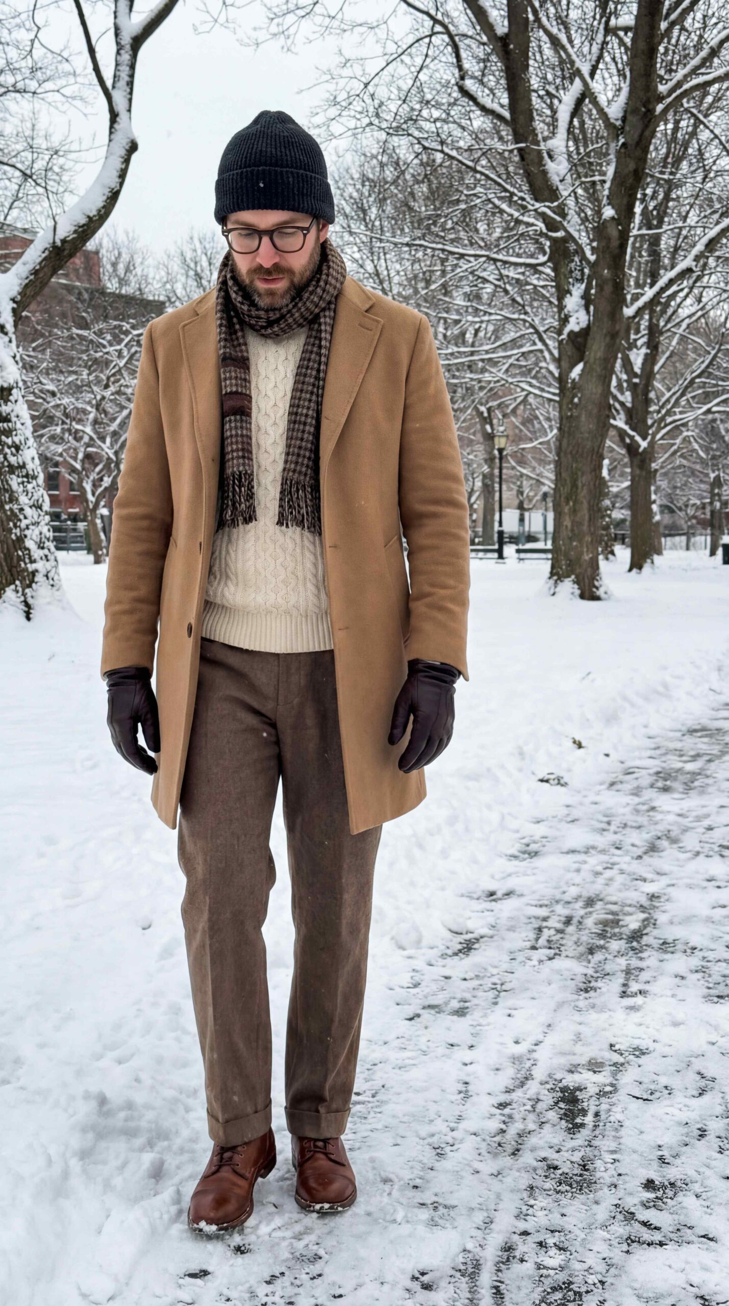 Brown Wool Pants Winter