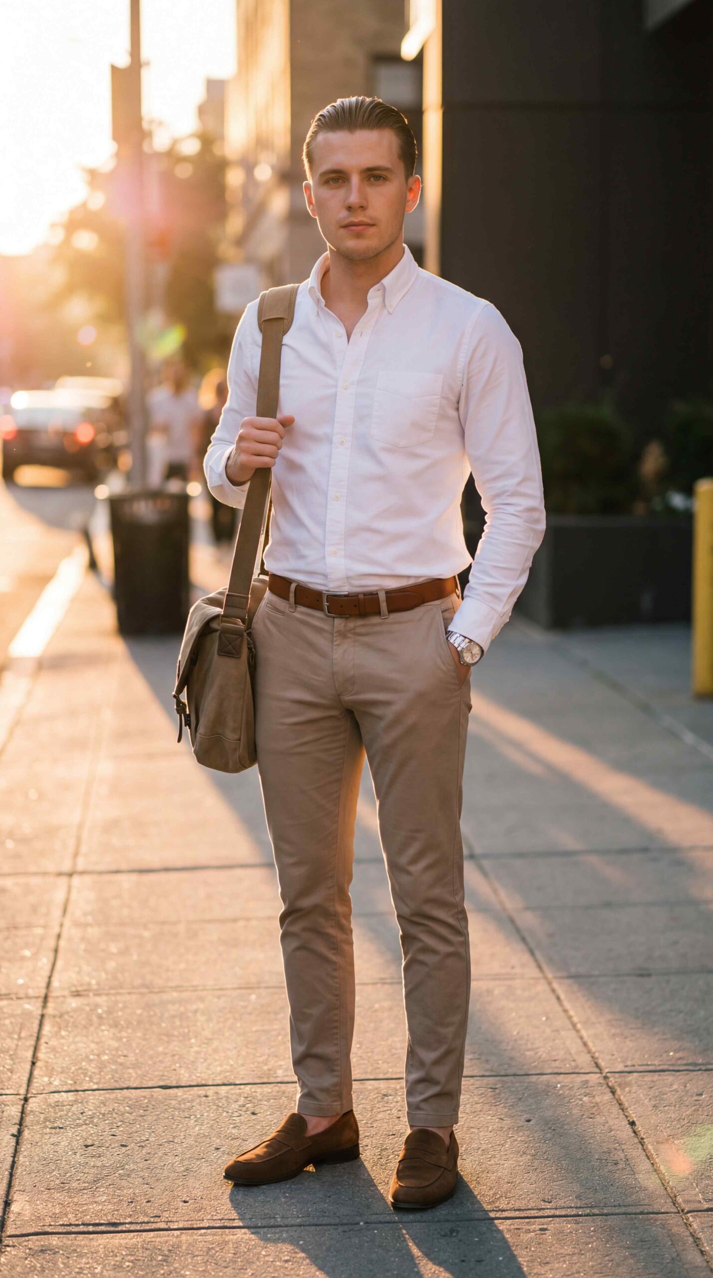 Classic Brown Chinos Look