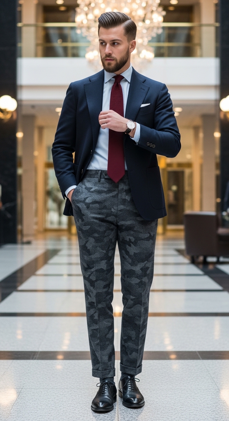 Formal Blazer Camo Mix
