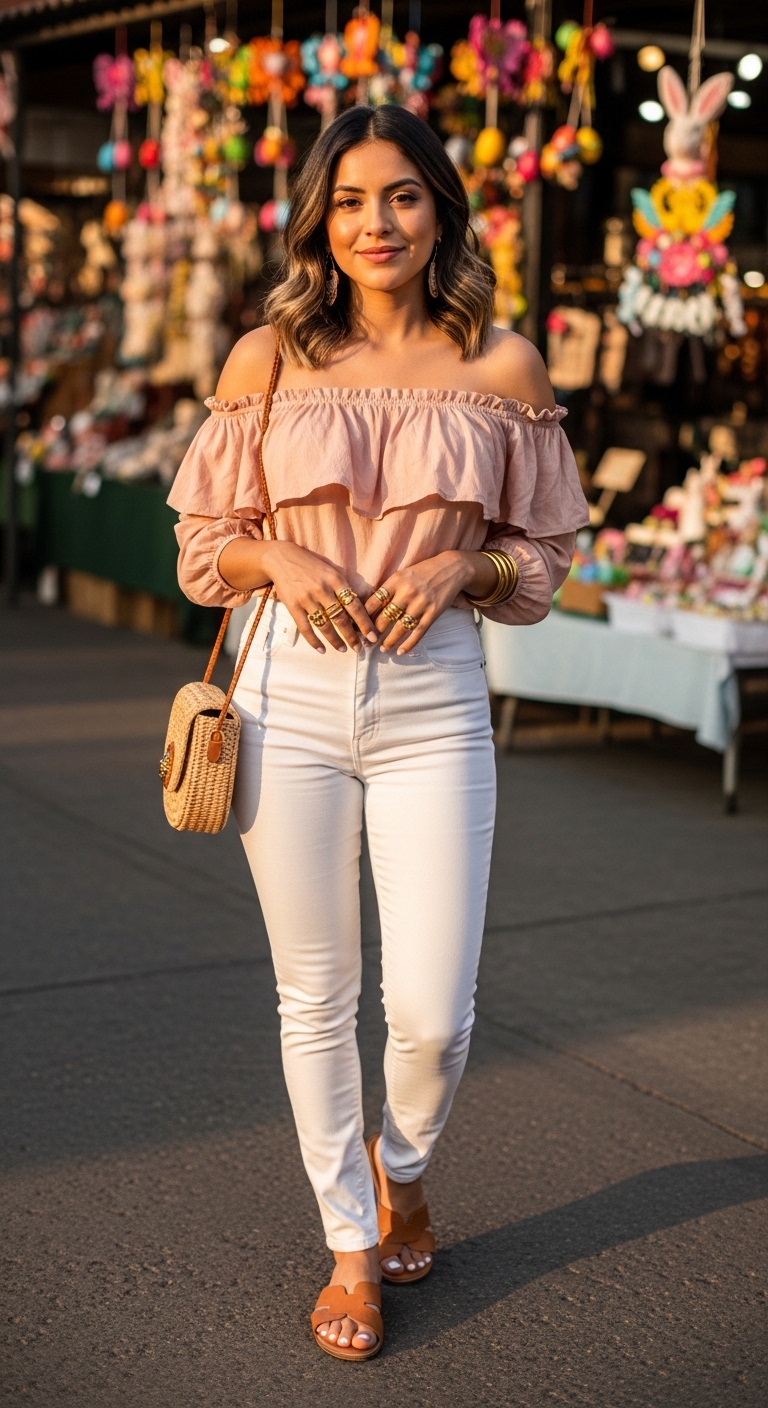 Ruffled Off-Shoulder Top