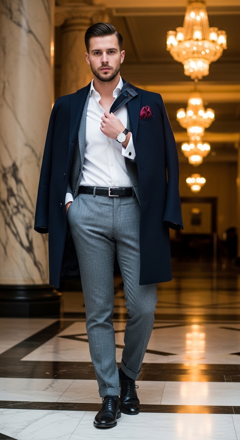 Smart Grey Wool Trousers