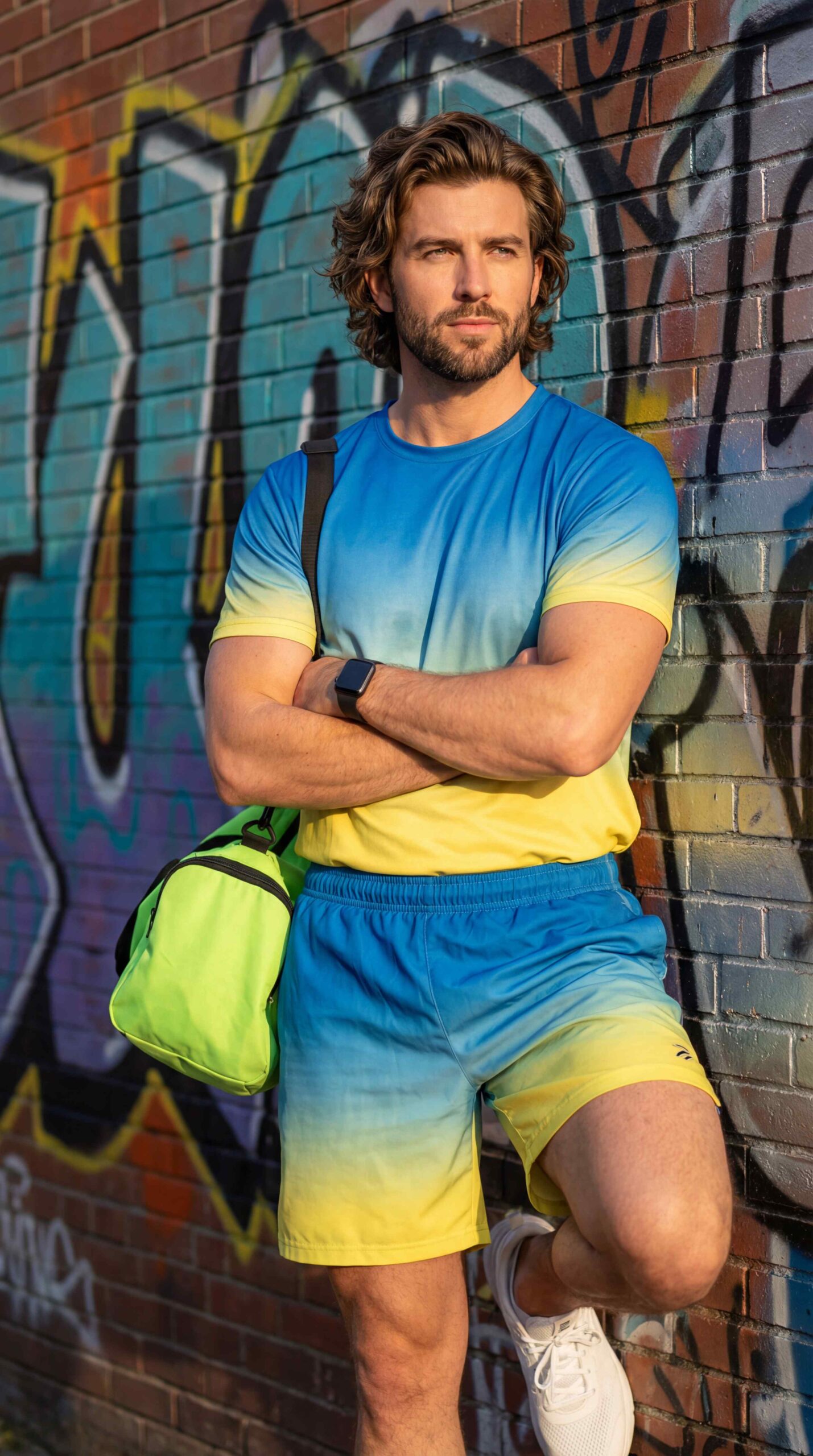 Bold Color Gym Outfit Men