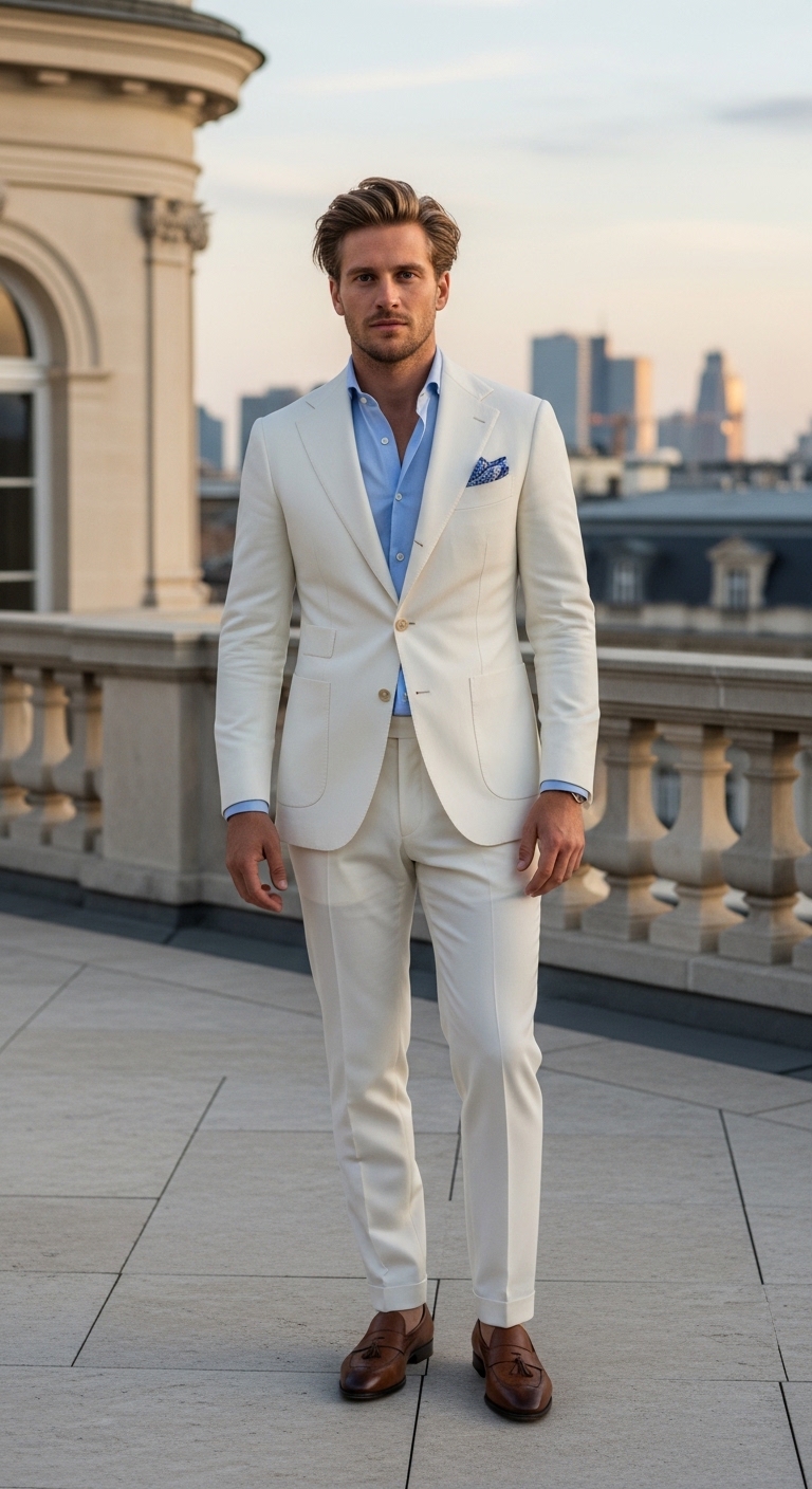 White Cotton Suit