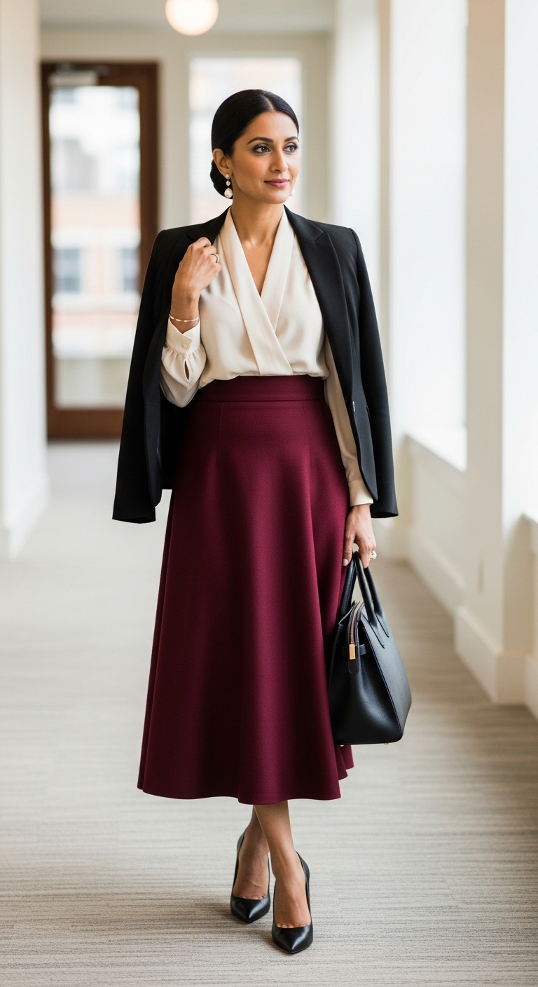 Office Chic Midi Skirt