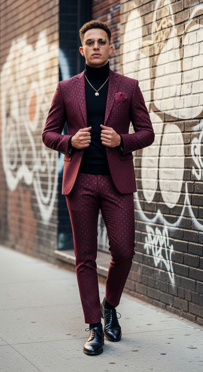 Bold Patterned Suit Style