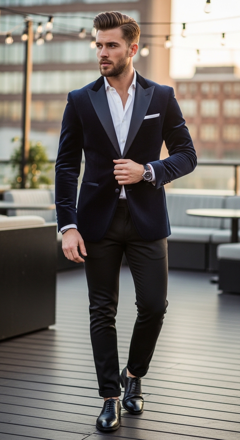 Classic Velvet Blazer Look
