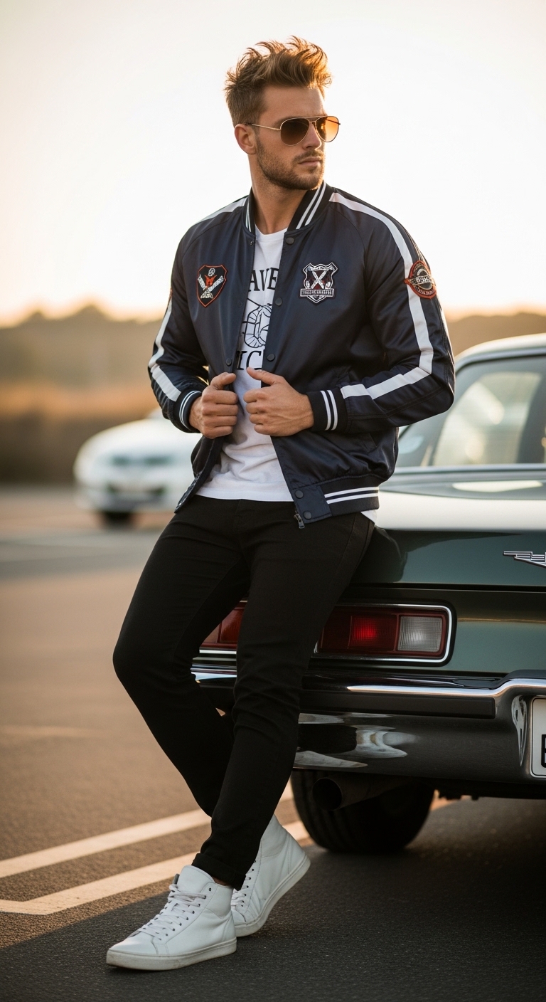 Retro-Inspired Bomber Jacket