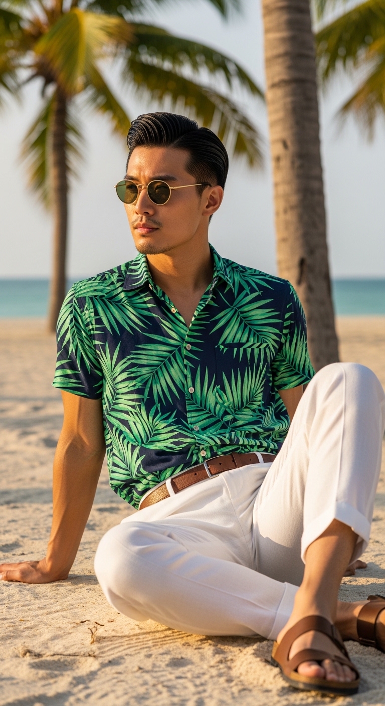 Tropical Shirt Outfit Men Bold