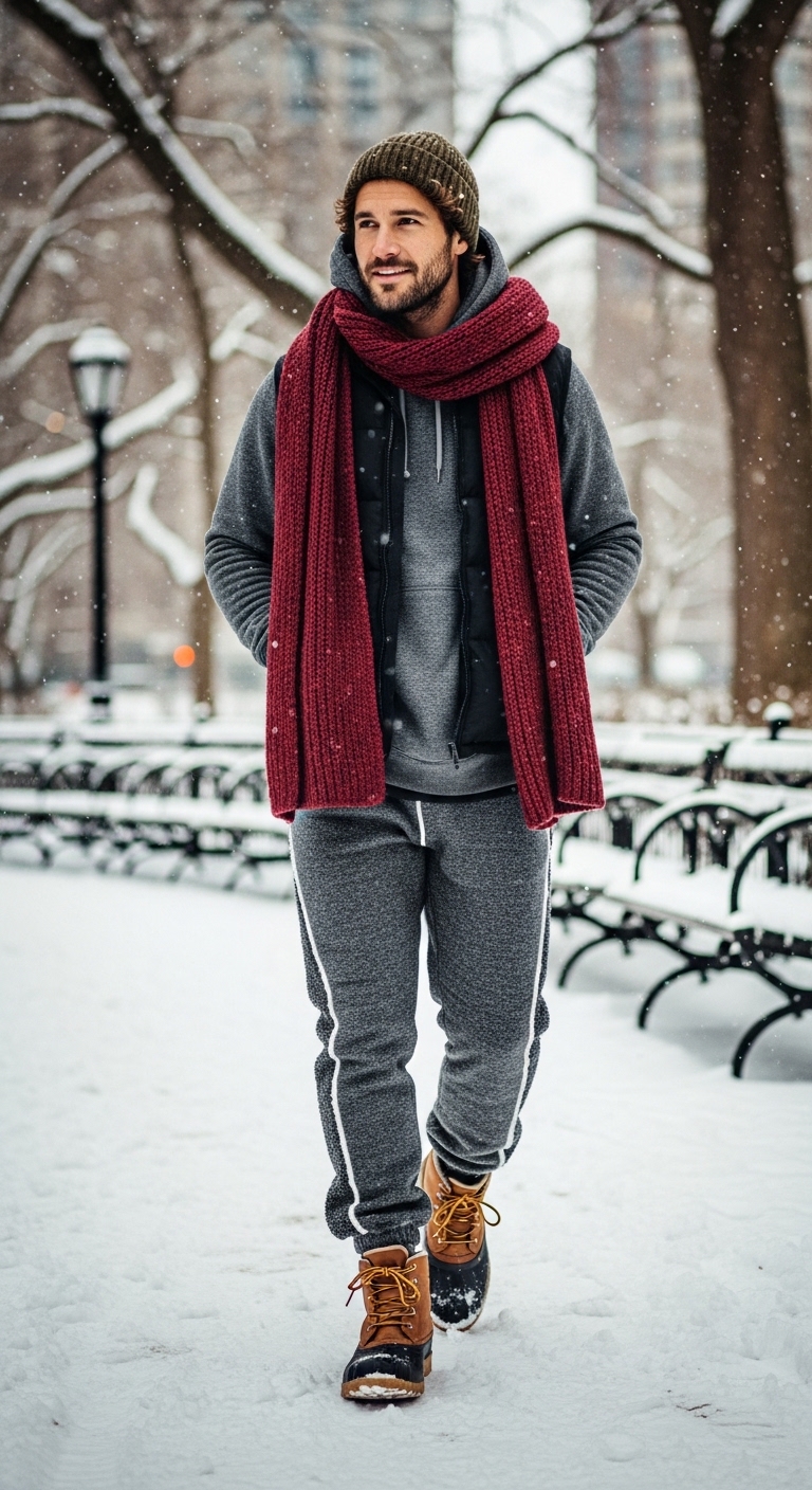 Winter Sweatpants Outfit Men