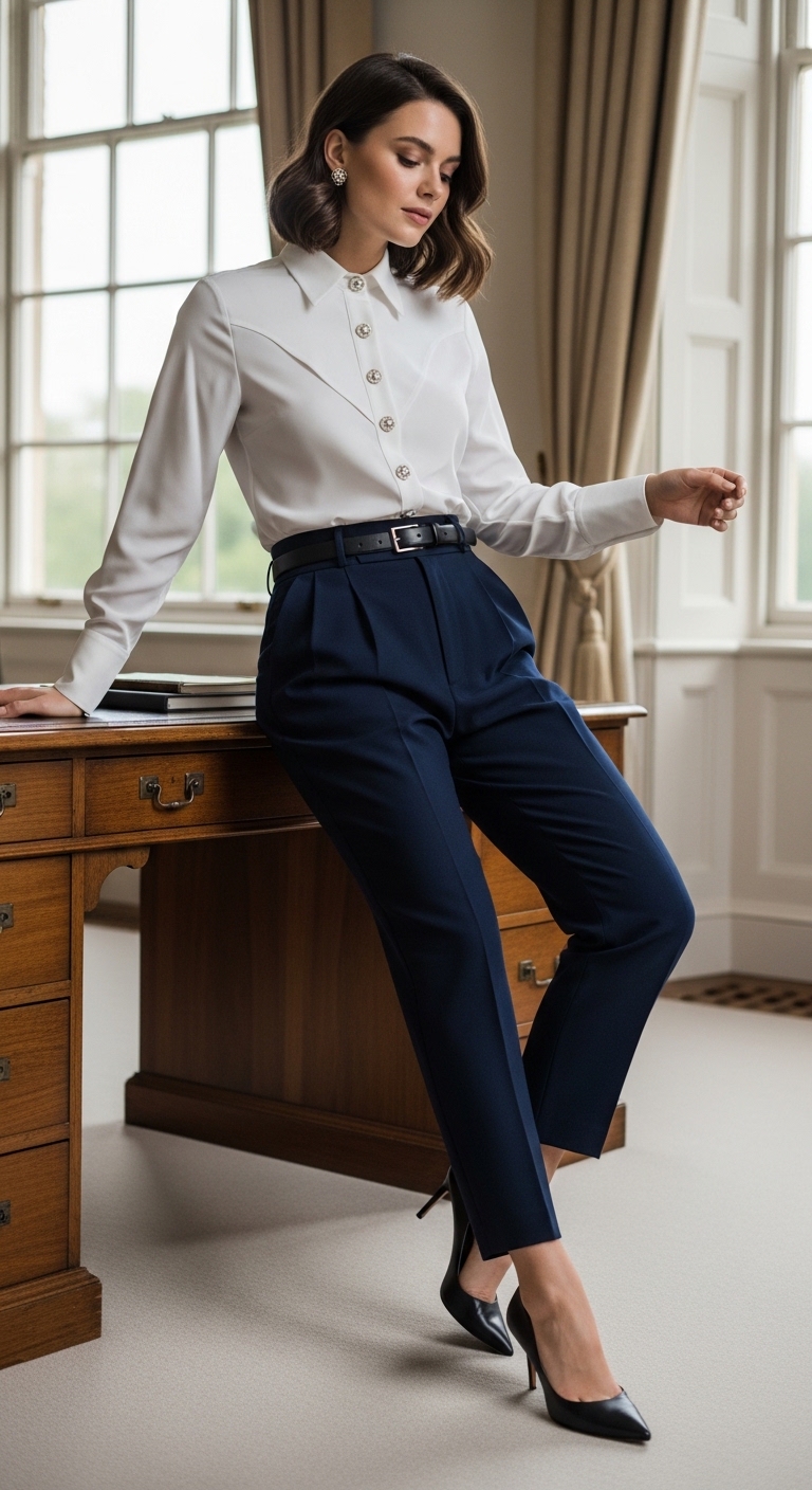 Classic White Shirt Work Look