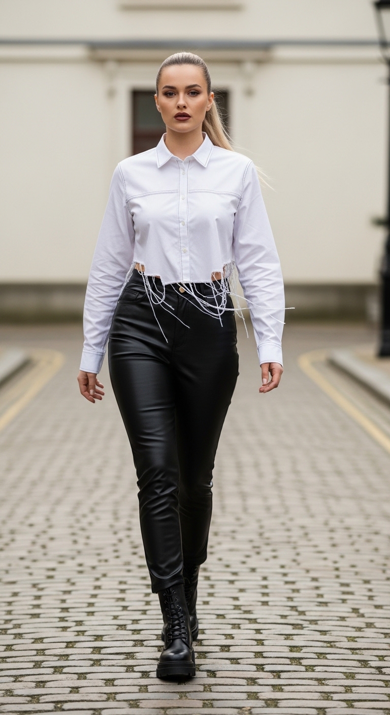 Edgy White Shirt Street Style